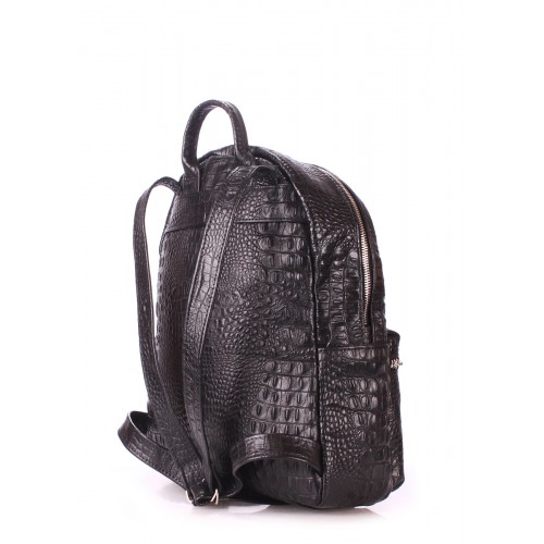 Backpack women's leather POOLPARTY Mini black - photo 2
