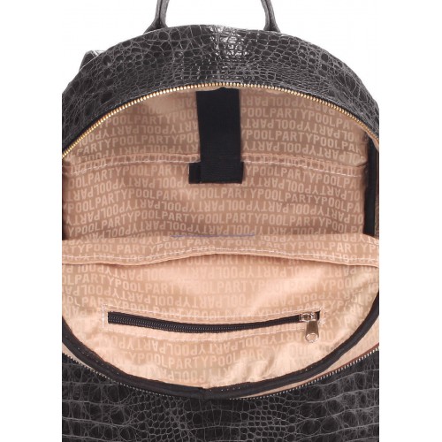  Backpack women's leather POOLPARTY Mini black - photo 3