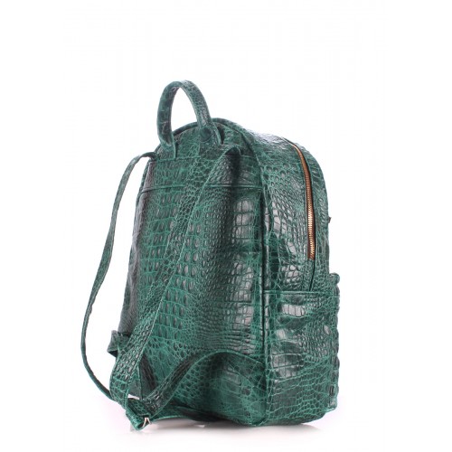  Women's leather backpack POOLPARTY Mini green - photo 2