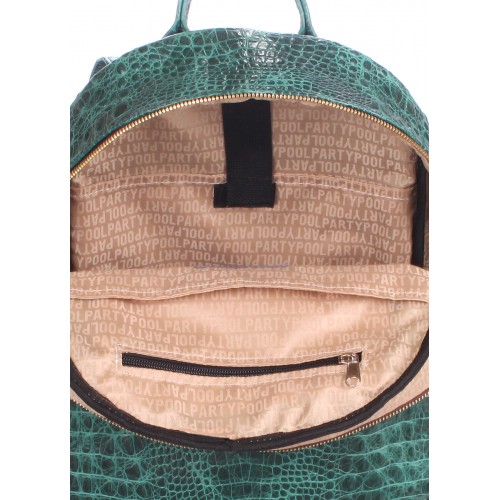  Women's leather backpack POOLPARTY Mini green - photo 3