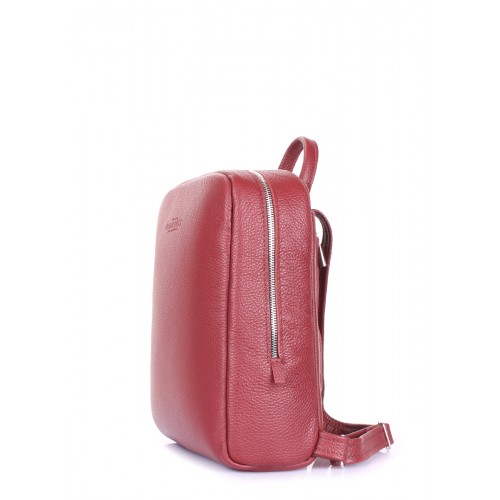  Women's leather backpack POOLPARTY Cult burgundy - photo 1