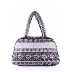 POOLPARTY handbag with nordic ornament gray