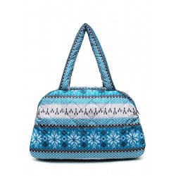 POOLPARTY handbag with nordic ornament blue