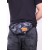 Джинсовая камуфляжная сумка на пояс Bumbag синий