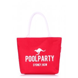 Cotton bag POOLPARTY red