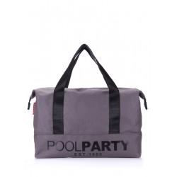Коттоновая сумка POOLPARTY серый