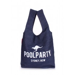 Коттоновая сумка POOLPARTY синий