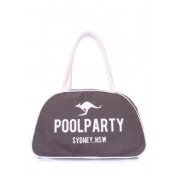 Коттоновая сумка-саквояж POOLPARTY серый