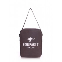 Мужская сумка POOLPARTY с ремнем на плечо серый