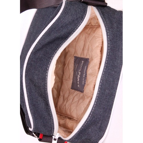  Men's POOLPARTY denim bag with belt blue - photo 2