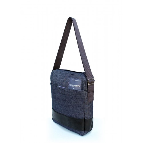  Men's POOLPARTY denim bag with belt blue - photo 1