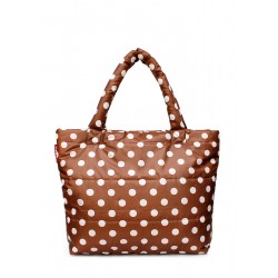 Printed PUOLPARTY puffer bag brown
