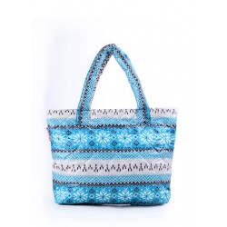 Padded POOLPARTY bag with nordic pattern blue