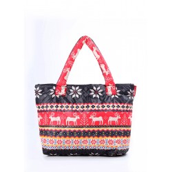 Padded Nordic Pattern POOLPARTY Bag red