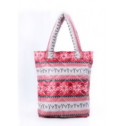 Padded Nordic Pattern POOLPARTY Bag red