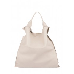 Beige leather bag Bohemia beige
