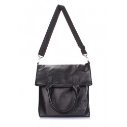 Leather bag POOLPARTY Ultimate black