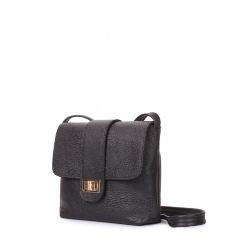  Leather shoulder bag POOLPARTY Kiki black - photo 1