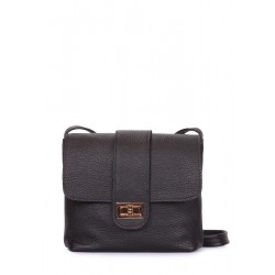 Leather shoulder bag POOLPARTY Kiki black