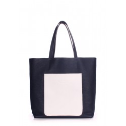 Leather bag POOLPARTY Mania blue