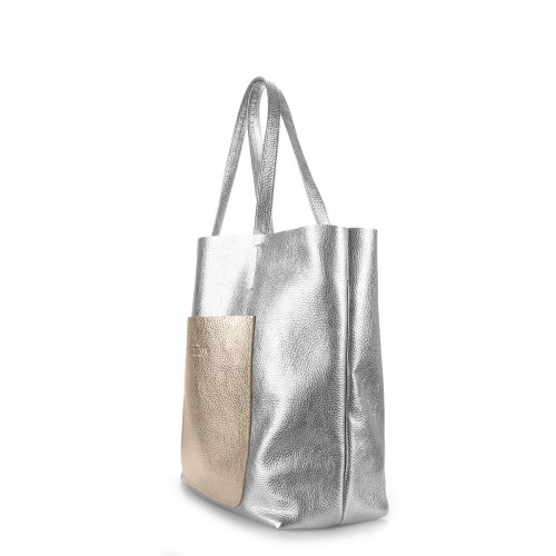  Leather bag POOLPARTY Mania silver - photo 1