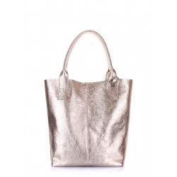 Gold leather bag POOLPARTY Podium gold