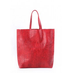 Leather bag POOLPARTY City red