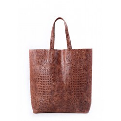 Leather bag POOLPARTY City brown