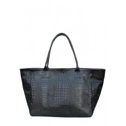 Leather bag POOLPARTY Desire black