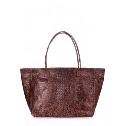 Leather bag POOLPARTY Desire brown