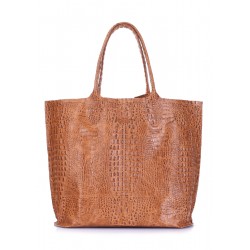 Leather bag POOLPARTY Amphibia brown