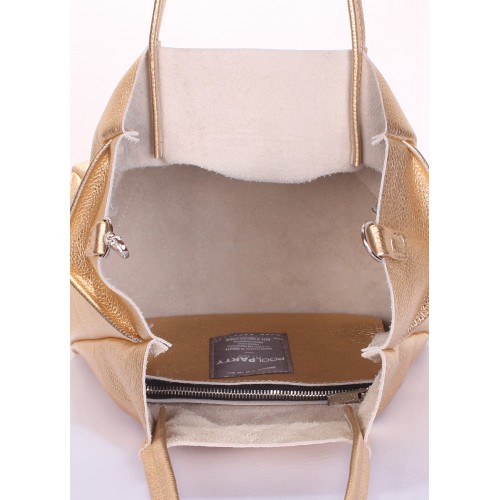  Leather bag POOLPARTY Soho Remix gold - photo 3
