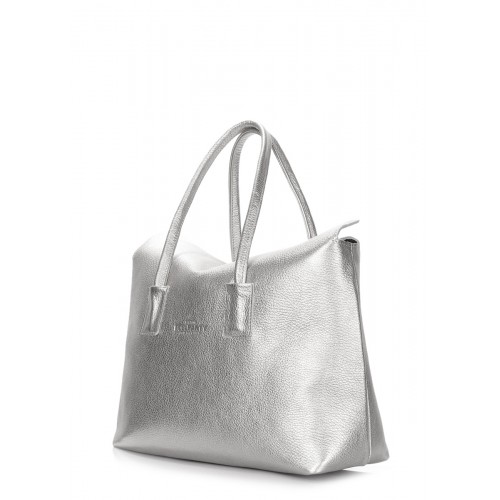  Leather bag POOLPARTY Sense silver - photo 1
