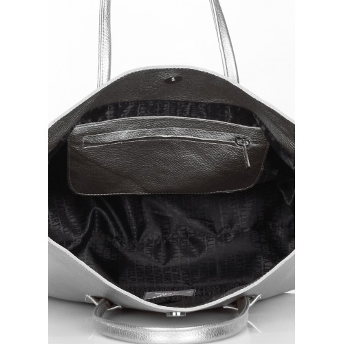  Leather bag POOLPARTY Sense silver - photo 3