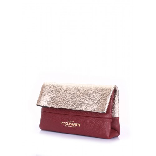  Leather cosmetic bag-clutch POOLPARTY 2NITE gold - photo 1
