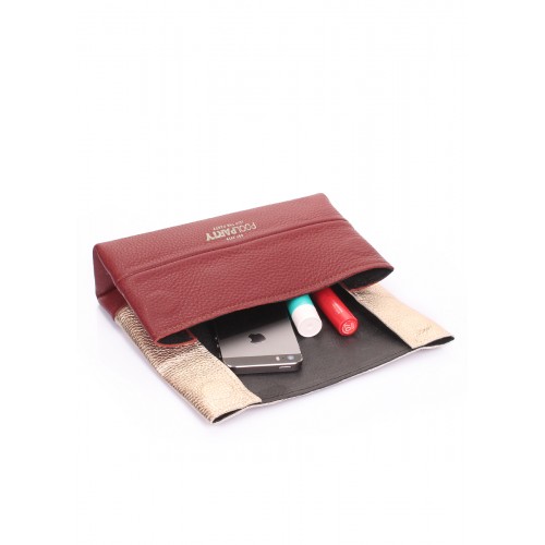  Leather cosmetic bag-clutch POOLPARTY 2NITE gold - photo 2