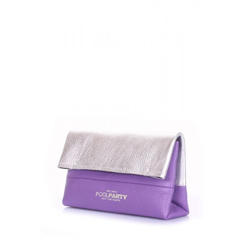  Leather cosmetic bag-clutch POOLPARTY 2NITE silver - photo 1
