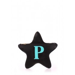 Шкіряний клатч-косметичка POOLPARTY STAR чорний