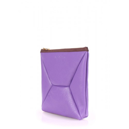  Leather cosmetic bag-clutch POOLPARTY THE X purple - photo 1