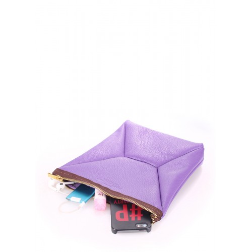  Leather cosmetic bag-clutch POOLPARTY THE X purple - photo 3