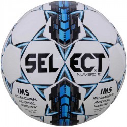 Мяч футбольный SELECT Numero 10 IMS (305) ,бел/сер/голуб, размер 5