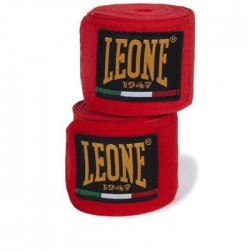 Бинти боксерські Leone Red 3,5 м! Рукавички боксерські Leone Doctor Black 10 ун.