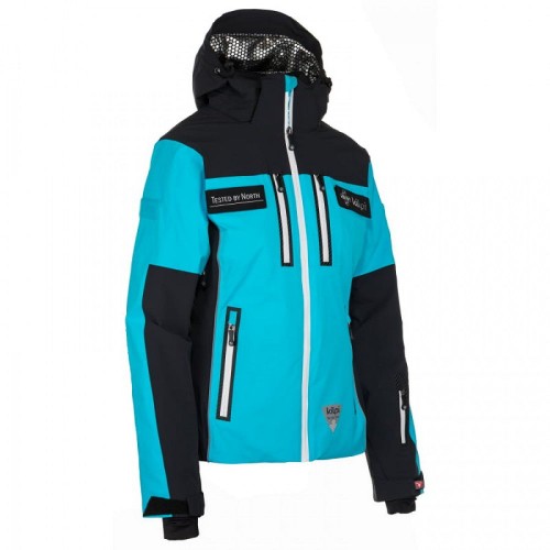  Куртка г/л Kilpi TEAM JACKET-W чорний/бірюзовий 36-18215 – фото 1
