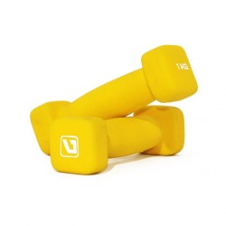 Neoprene square dumbbells 1 kg SQUARE HEAD LS2002-SQ1