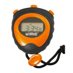 Секундомір LiveUp STOP WATCH Orange 56x65x18 мм! Світловідбивна стрічка LiveUp REFLECTIVE BAND yellow 5х20 см