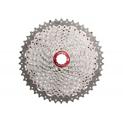 Cassette ind. 11-k 11-46T SUN RACE MX8 MTB, aluminum spider, Metallic Silver