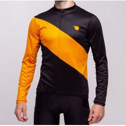 Pride Adventure fall jersey, lenght sleeve, men's, black-orange, M