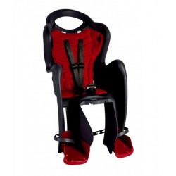 Сидіння задн. Bellelli Mr Fox Standart B-fix до 22кг, чорне з червоною підкладкою