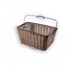 Basket Green Cycle GCB-19M for installation on the trunk, plastic braided brown