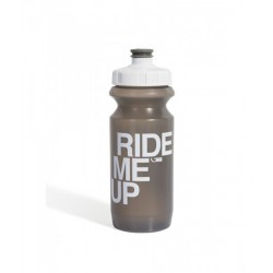 Фляга 600ml Green Cycle Ride Me Up с Big Flow valve, LDPE gray nipple/white matt cap/gray bottle